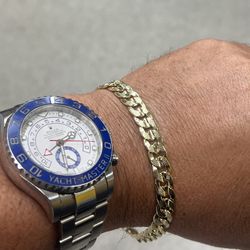 14k Premium Gold Plated Man Women Cuban Bracelet 