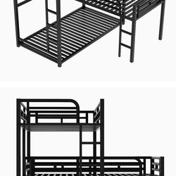 Triple Bunk Bed  Twin Metal Bunkbeds