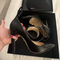 Black Leather Italian Heel 