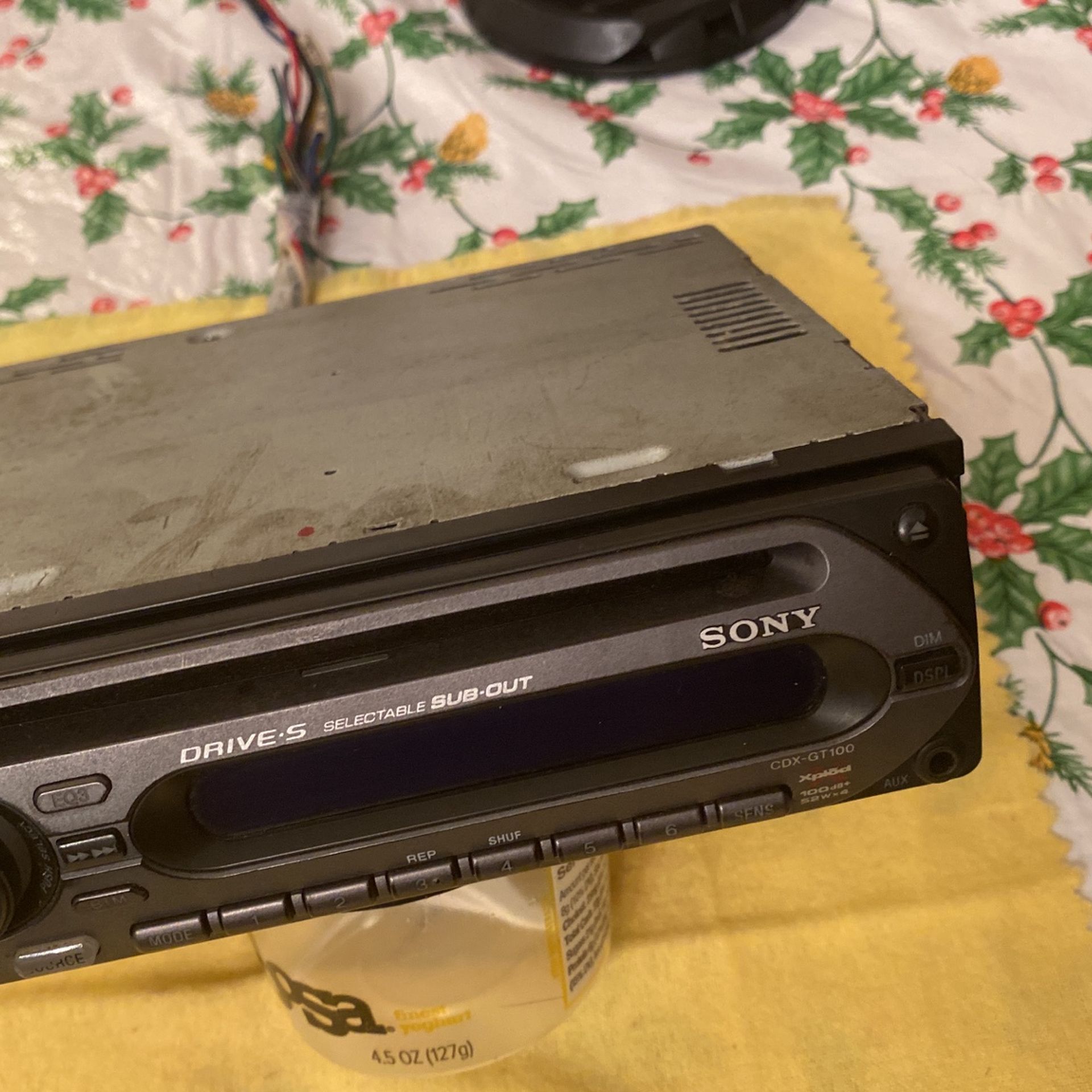 SONY Model Number: CDX-GT100 Car Radio