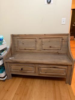 Wood bench