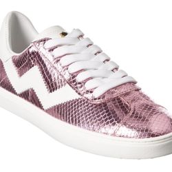 Stuart Weitzman Snake Embossed Leather Sneakers