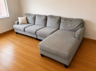 Gray 3-Piece Sectional Couch