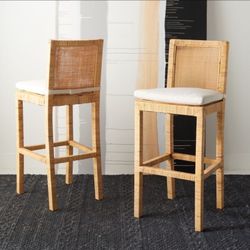 Rattan/Cane Bar Chairs- New In Box 