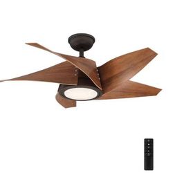 Home Decorators Collection Broughton 42 in. LED Espresso Bronze Ceiling Fan with Remote Control
