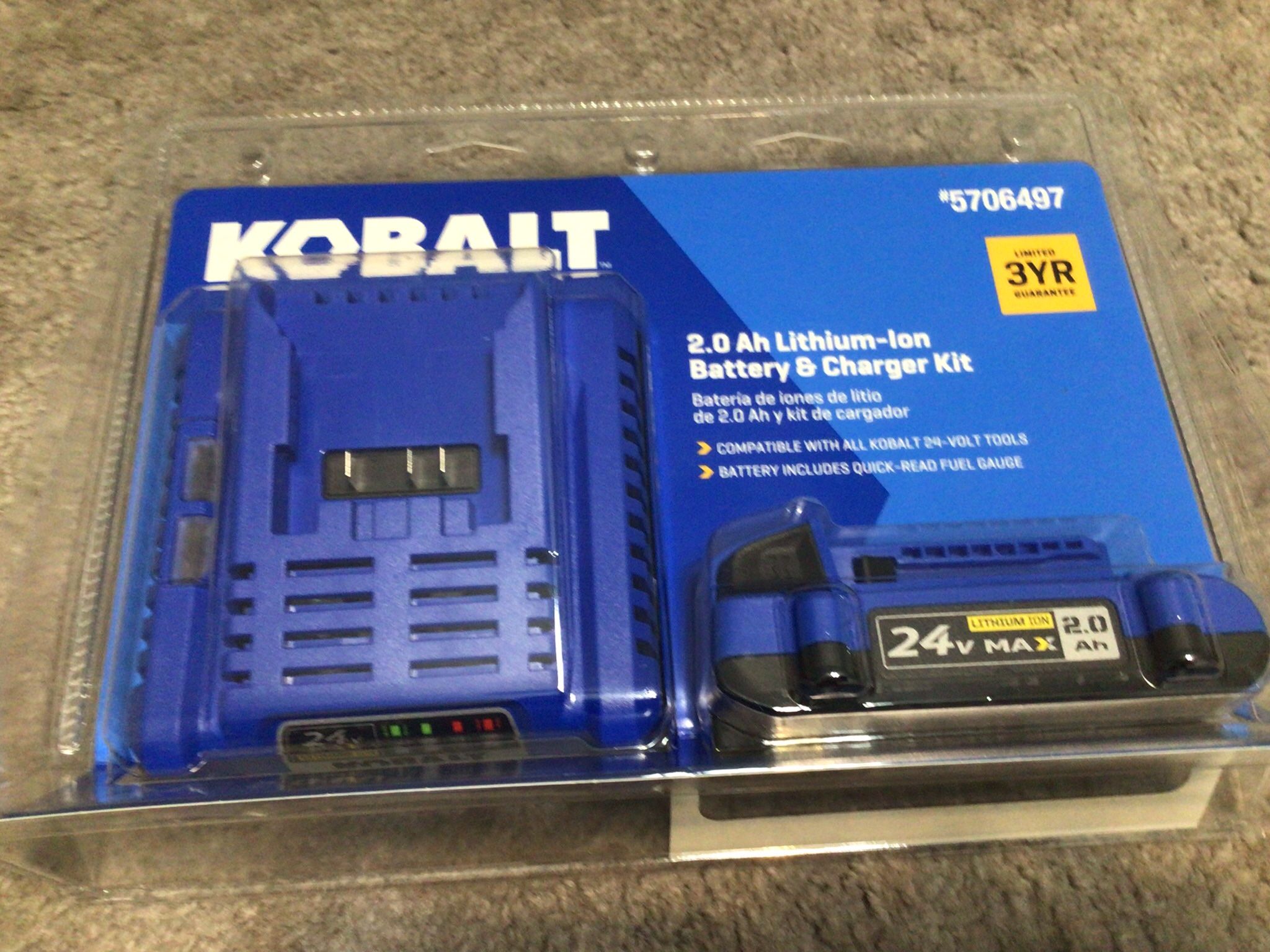 New Kobalt Battery N Charger Kit $40