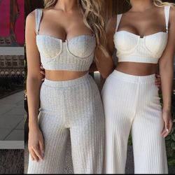 2 Piece Halter Pants Set