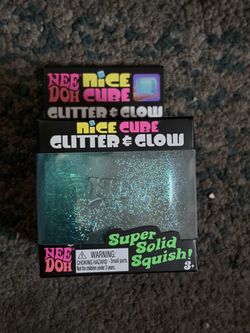 Nee Doh Nice Cube Glitter & Glow Squishy Toy