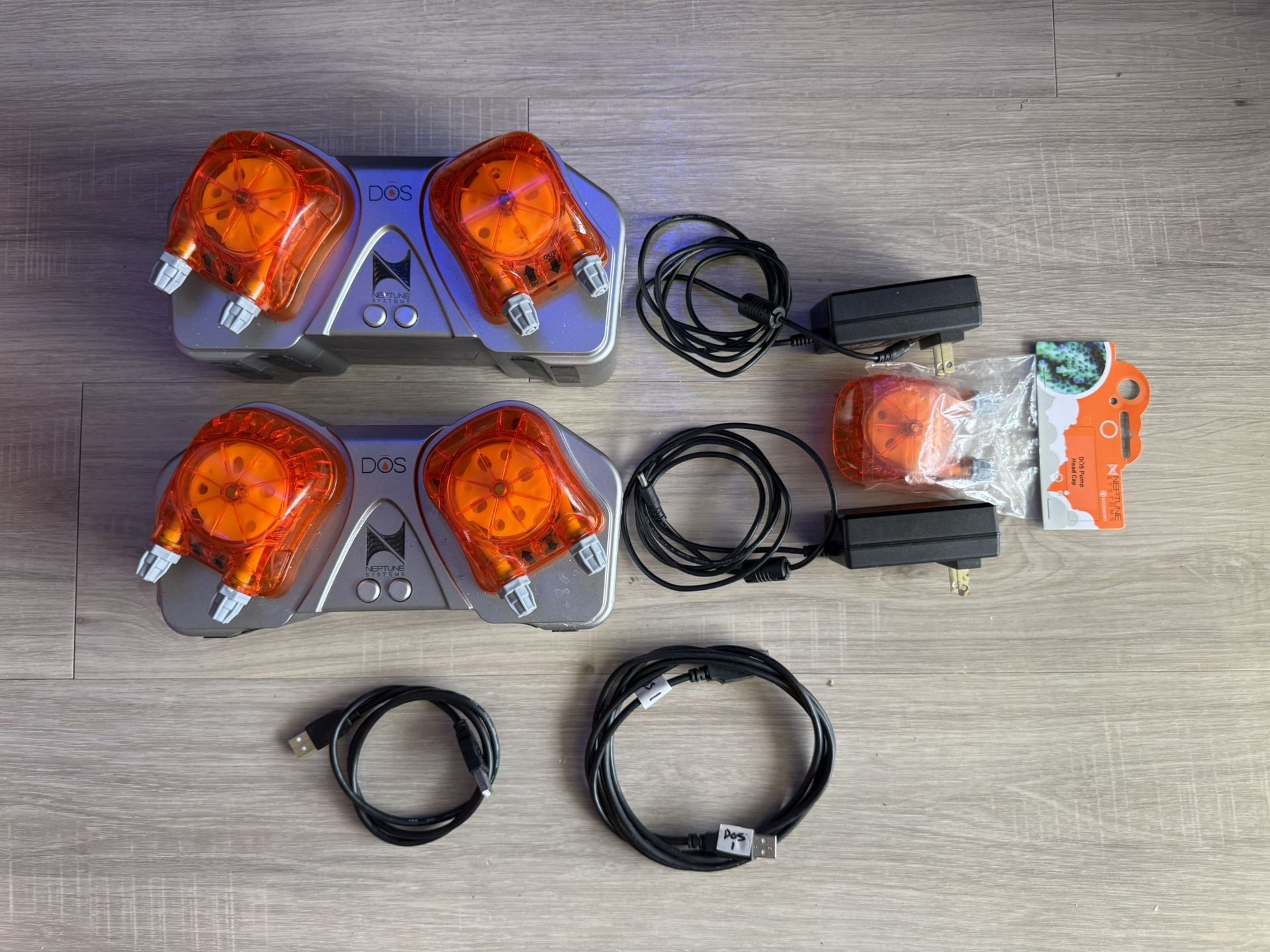 2x Neptune Systems DOS Dosing Pumps + Power Supplies & Extras – Excellent Condition