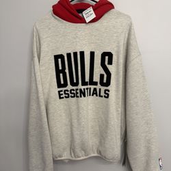 FOG Fear Of God Essentials X NBA Chicago Bulls Hoodie Size Small
