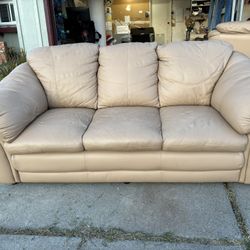 Leather Light Brown Couch