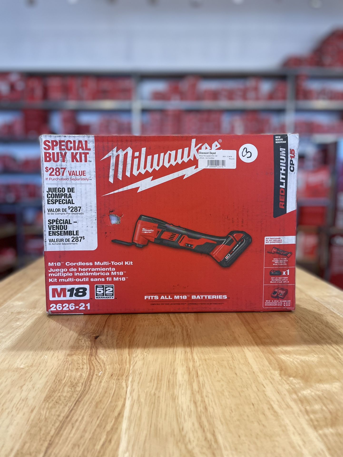 Milwaukee 2626-21 M18 Lithium-Ion Cordless Multi Tool Kit (1.5 Ah…2626-21