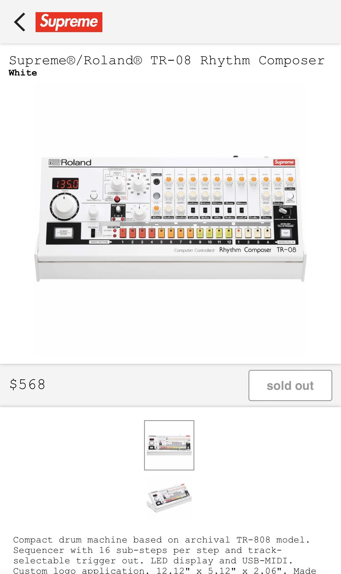 Supreme Roland TR-08