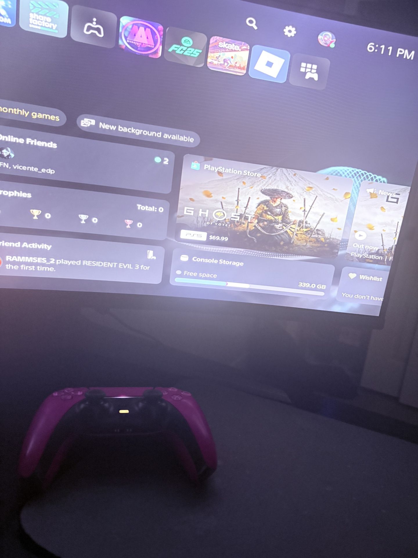 PS5 with controller Used $250