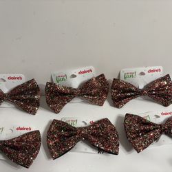 Girls holidays glitter hair clip 6 pieces Claire’s Christmas holidays new 