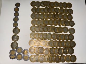 Mexican Coin Collector Lot – Huge lot of 10 peso coins - plus 20 Peso coins Rare! – 1000 Pesos Total