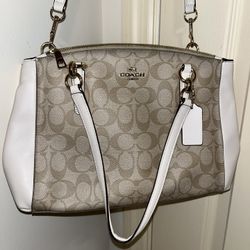 Coach Purse Mini Christie Signature Logo Carryall