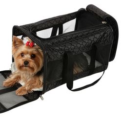 Sherpa Delta Airlines Travel Pet Carrier, Airline Approved & Guaranteed On Board - Black, Medium