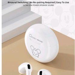 Disney Cartoon Mickey Bluetooth Earphones K26 Stereo In Ear Ultra Long Range