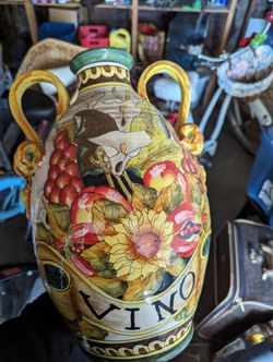 Hand Painted Italian Vase