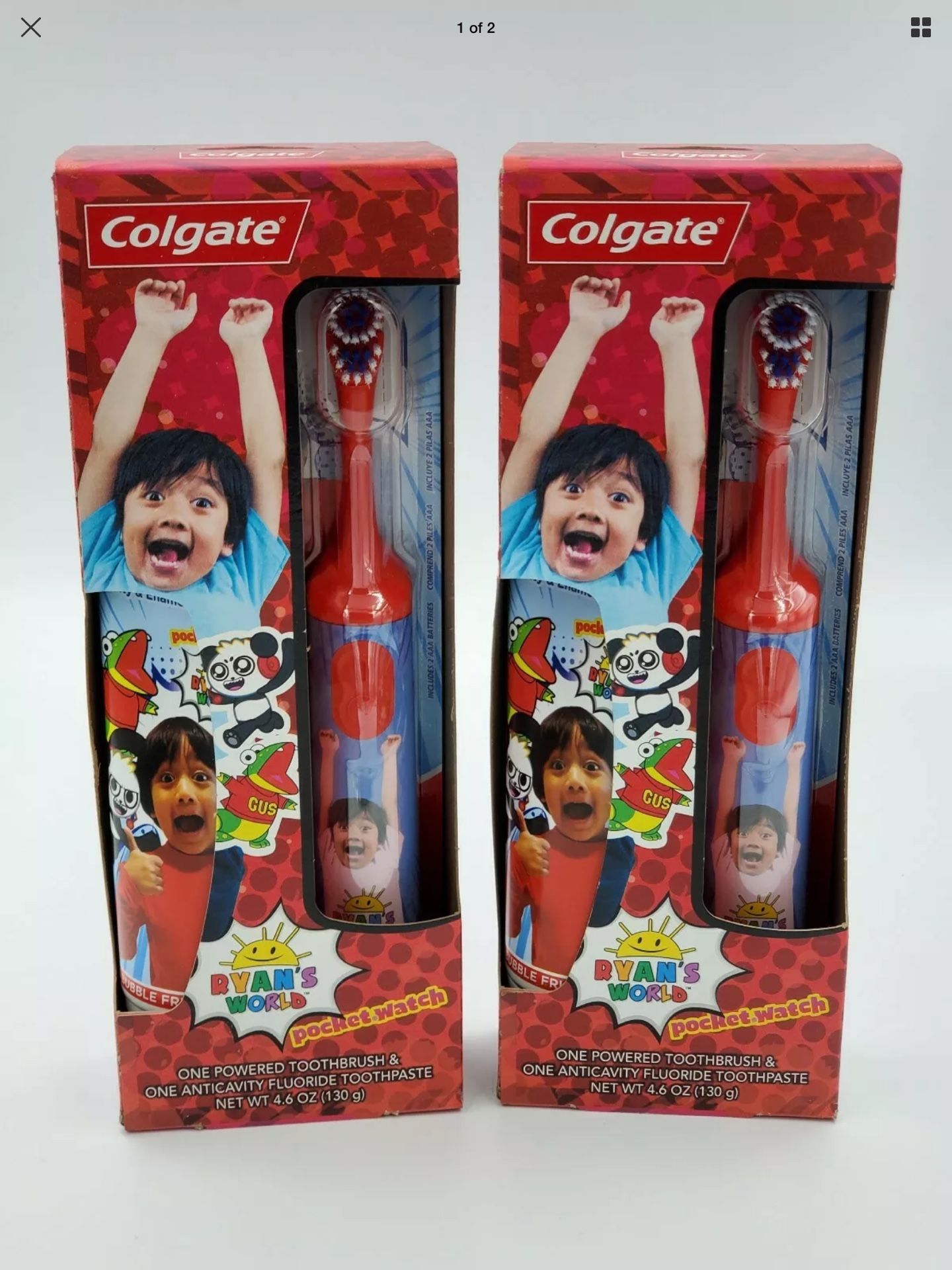 Great Christmas gift Ryan world double pack power tooth brush and tooth paste