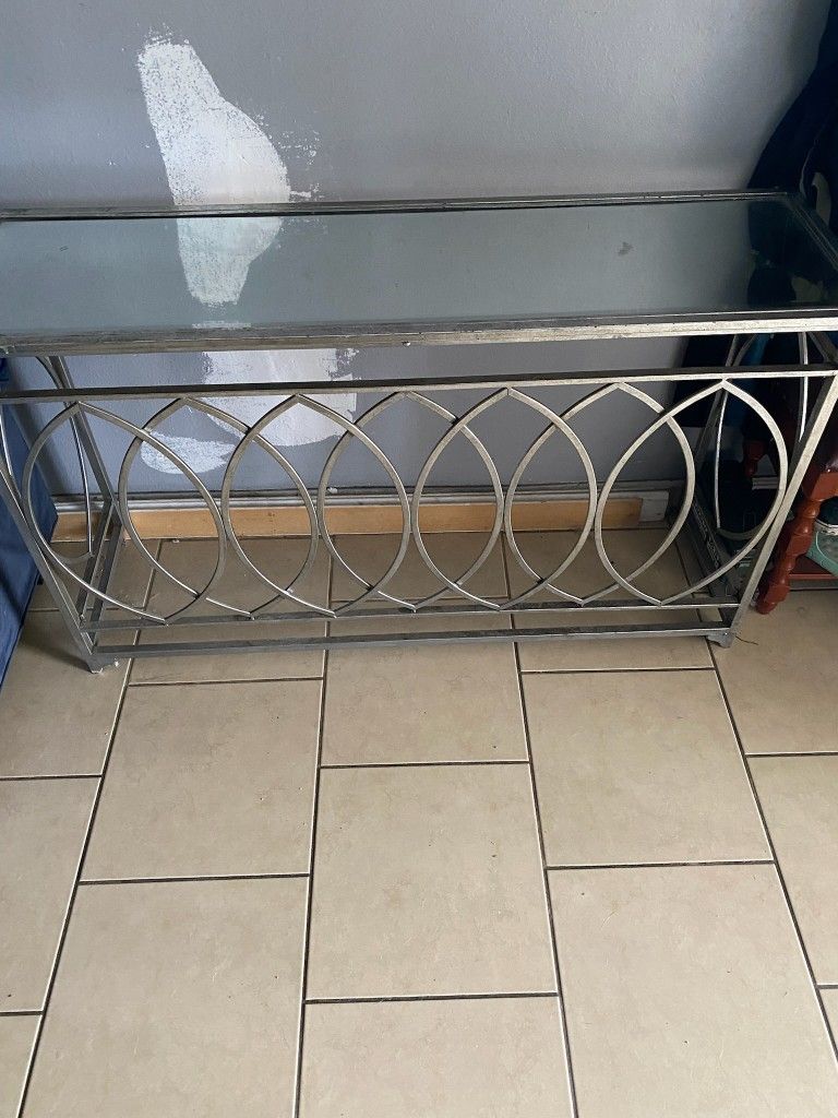 Metal Glass Table