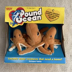 Galoob Pound Puppies Ocean Octopus Family Plush