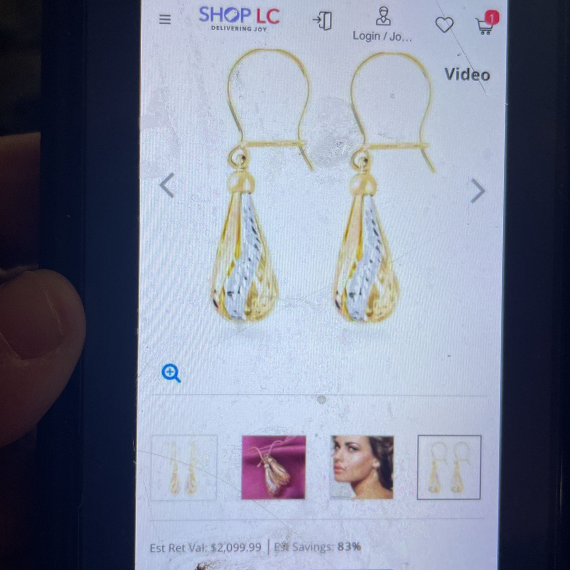 14K Yellow, Rose and White Gold Diamond-cut Tricolor Tear Drop Earrings