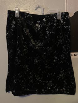 Black Velvet MIDI Skirt