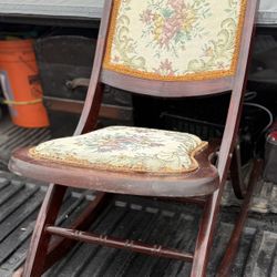Antique Folding Rocking Chair