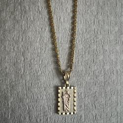 Chain With A Square St. Jude Pendant 