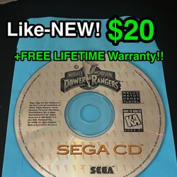 ⚡ Like-NEW Sega CD Mighty Morphin Power Rangers Disc 🎮