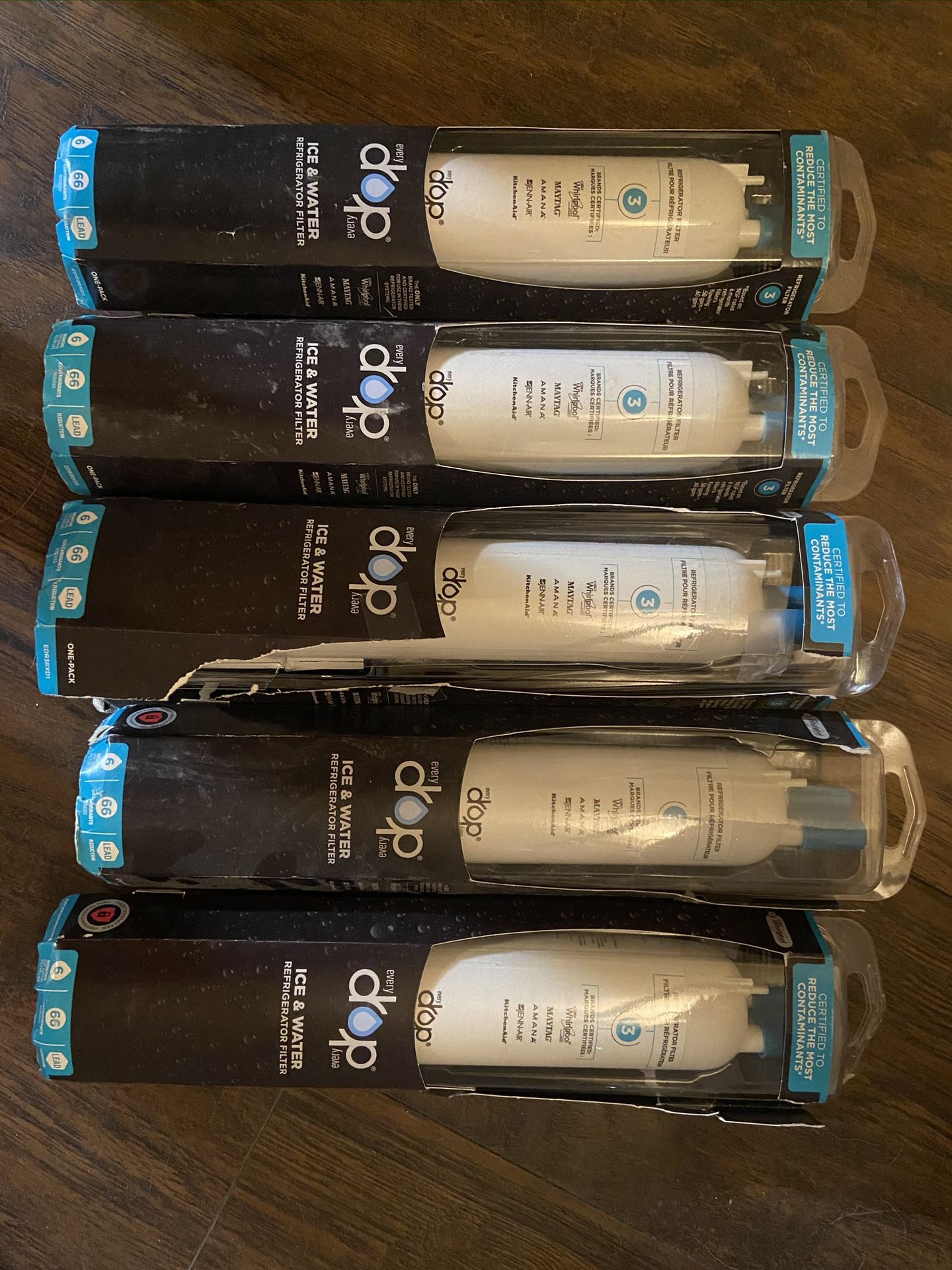 Lot of 5 Refrigerator Water Filters