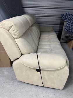Beige 3 Seat Electric Recliner
