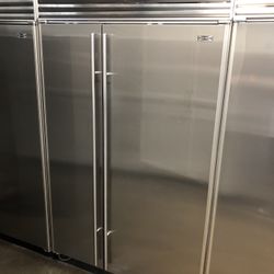 Sub Zero 48” Stainless Steel Built In Side By Side Refrigerator 