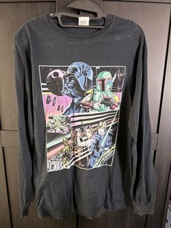 Hanes Black Star Wars Long Sleeve - M