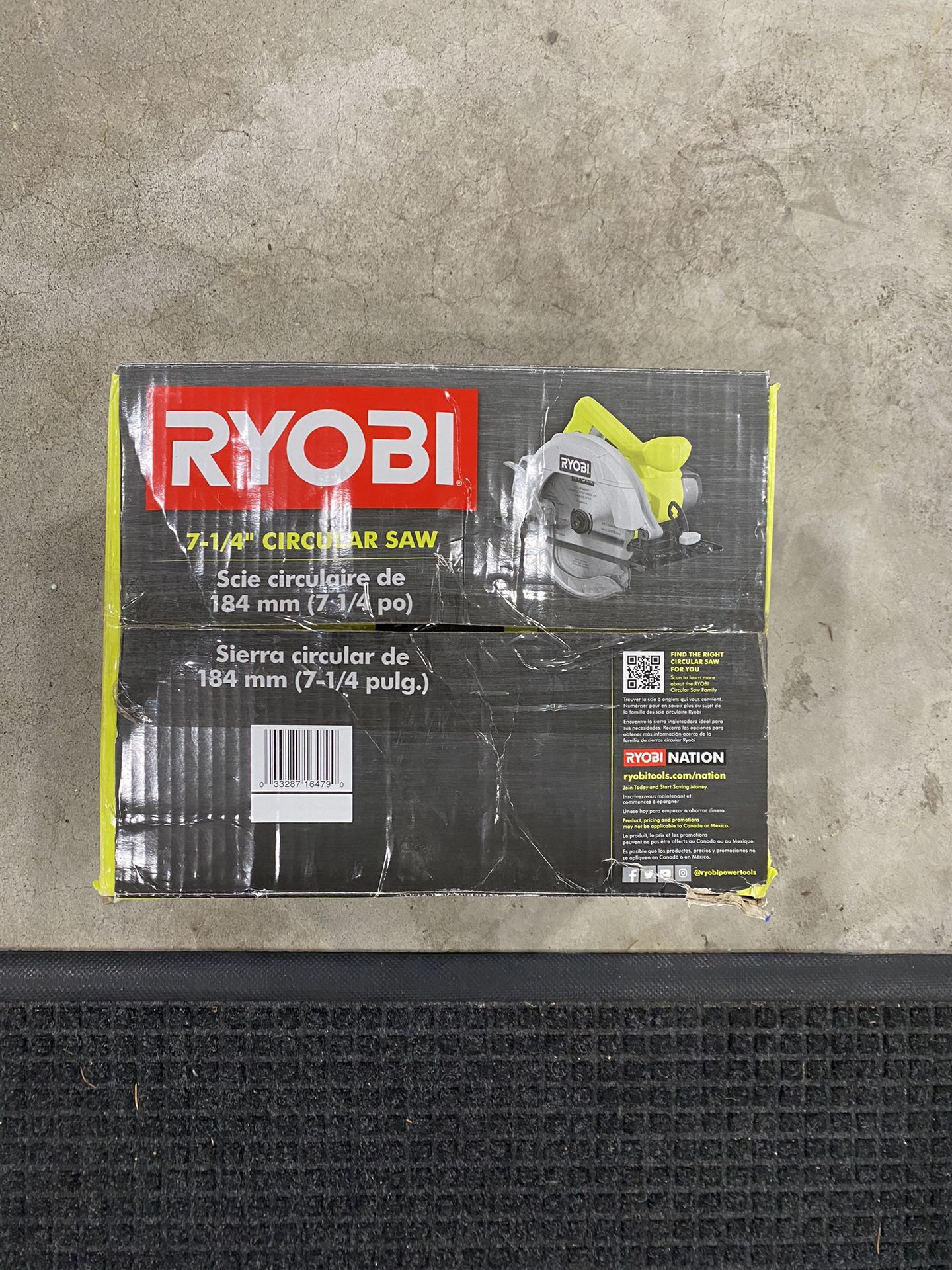 ryobi 7 1/4 circular saw corded