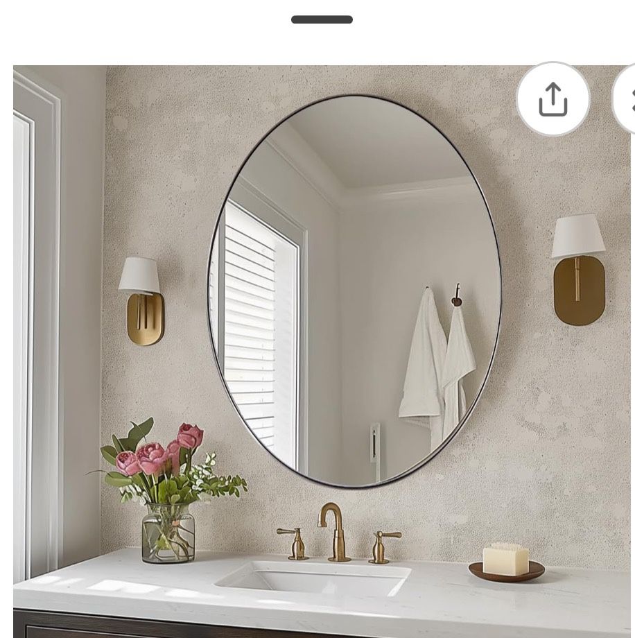 Oval Mirror For Vanity Or Wall