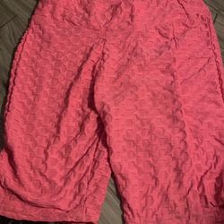 Cute Booty Scrunched Athletic Shorts Pink
