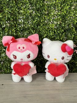 New Kuromi And Hello Kitty Valentines Plush Set 