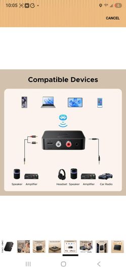 UGREEN Bluetooth 6.0 Receiver with LDAC, Hi-Res Wireless Audio Adapter with Low Latency, for Old Stereo/Speakers/Wired Speakers/Home Audio Music Strea