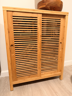 Ayden Solid Bamboo Wood Freestanding Bathroom Cabinet / Bookshelf by RE/FINE