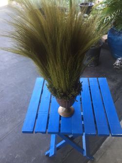 Nice fake plant in brass vase