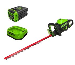 NEW  Greenworks 60V 66cm Cordless Hedge Trimmer with 2.0Ah Battery and Charger