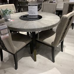 Modern Round Dining Table Set