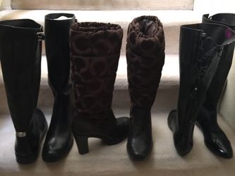 Coach boots used $60.00. New 100. Size 10