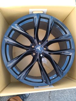 22 Inch Black Rims Tesla Model X