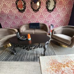 Jonathan Adler Loveseat and 2 Chairs