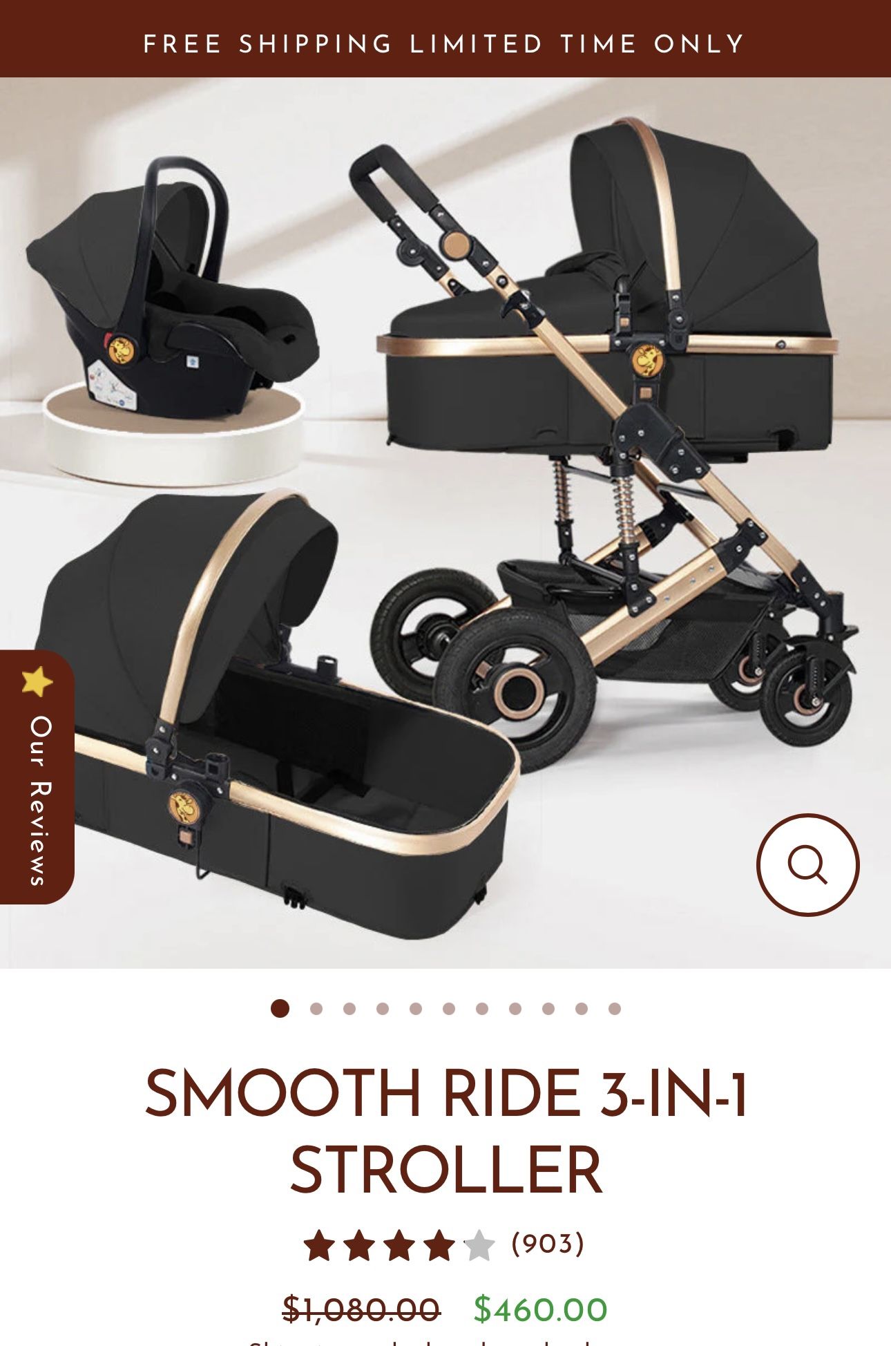 Baby Stroller 3 In 1