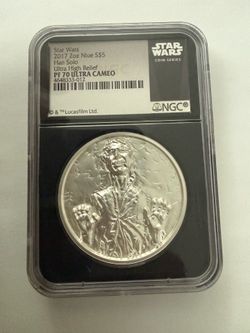 2oz Silver Han Solo Graded Coin